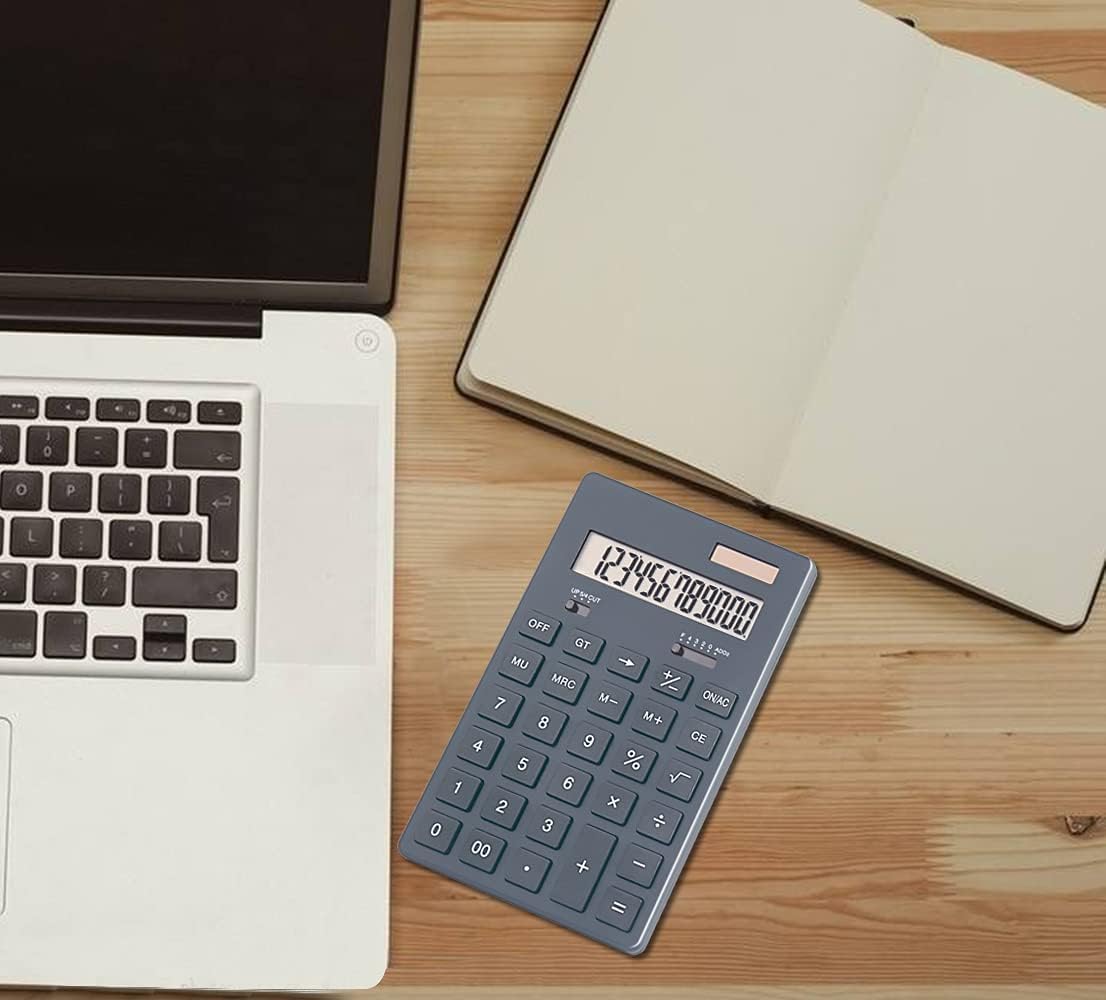 Calculadora De Escritorio De 12 Dígitos Con Pantalla LCD Grande, Alimentada Por Energía Solar