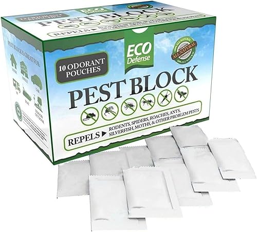 ECO Defense Bolsas para control de pestes – Natural – Ahuyenta roedores, arañas, cucarachas, hormigas, polillas y otras plagas – paquete de 12 –