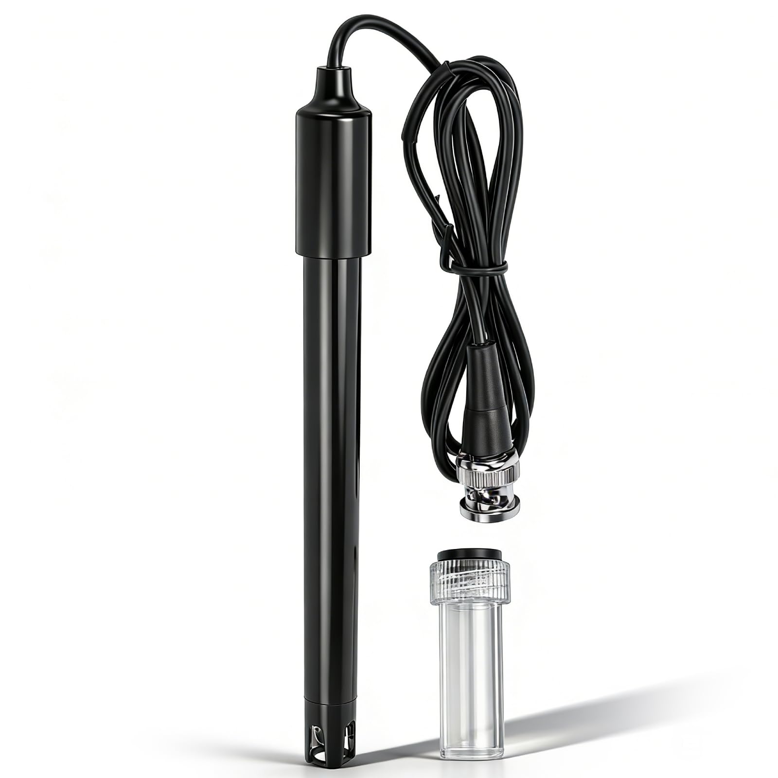 Sonde PH Piscine, 0-14 électrode PH Avec Connecteur BNC, Haut Précision Sonde De PH Remplaacble Pour PH Metre, PH Manette Testeurs PH Pour Aquarium, Piscine, Laboratoire, Hydroponie