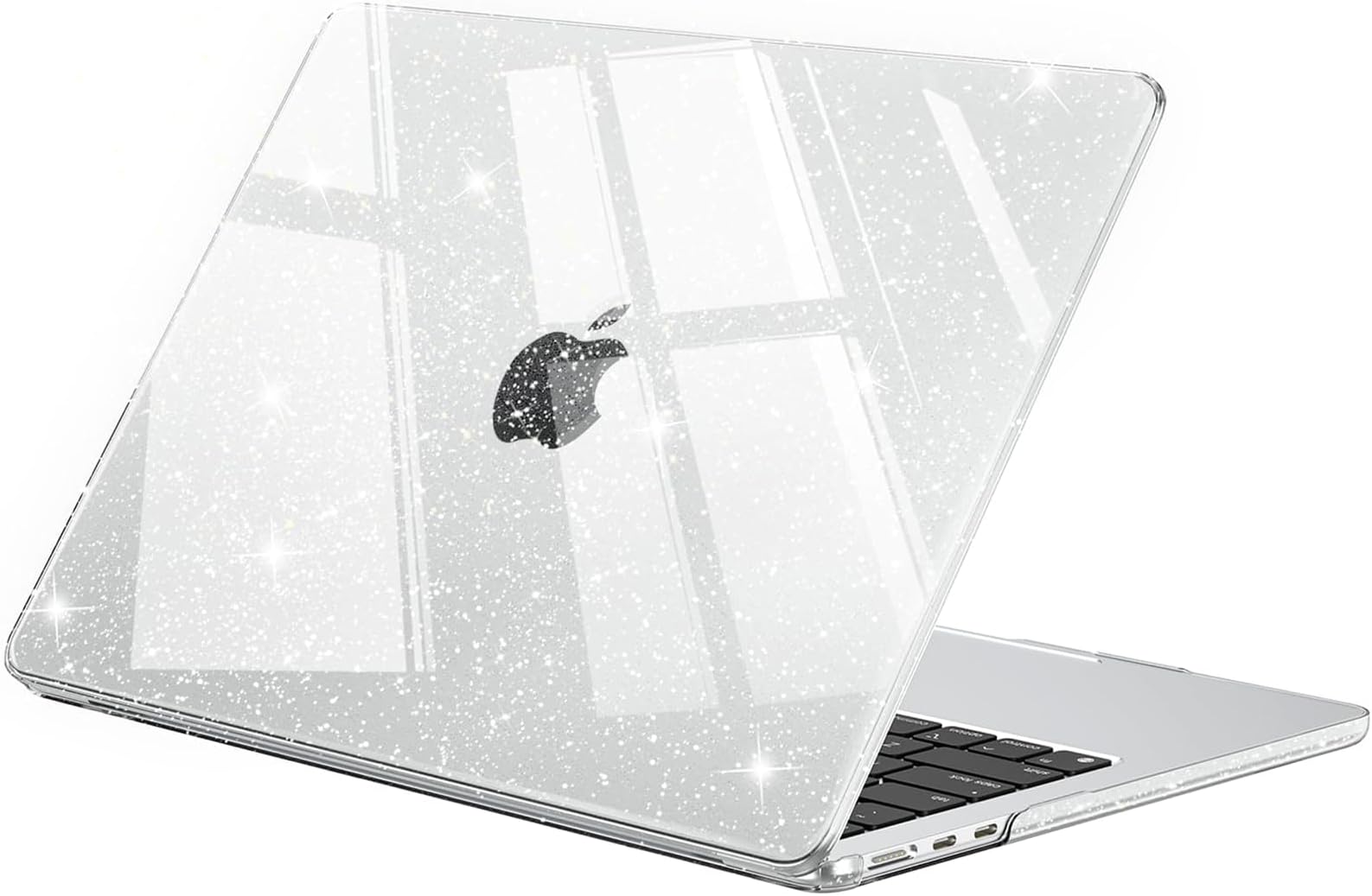 - Case for MacBook Air 13 inch M5/M4/M3/M2 2026-2022, Sparkly Clear