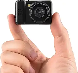 Andoer Mini Câmera De Vídeo Digital 1080P, Filmadora Com Bateria Embutida E Tela Lcd, Flash Para Fotos Vídeos, Preta