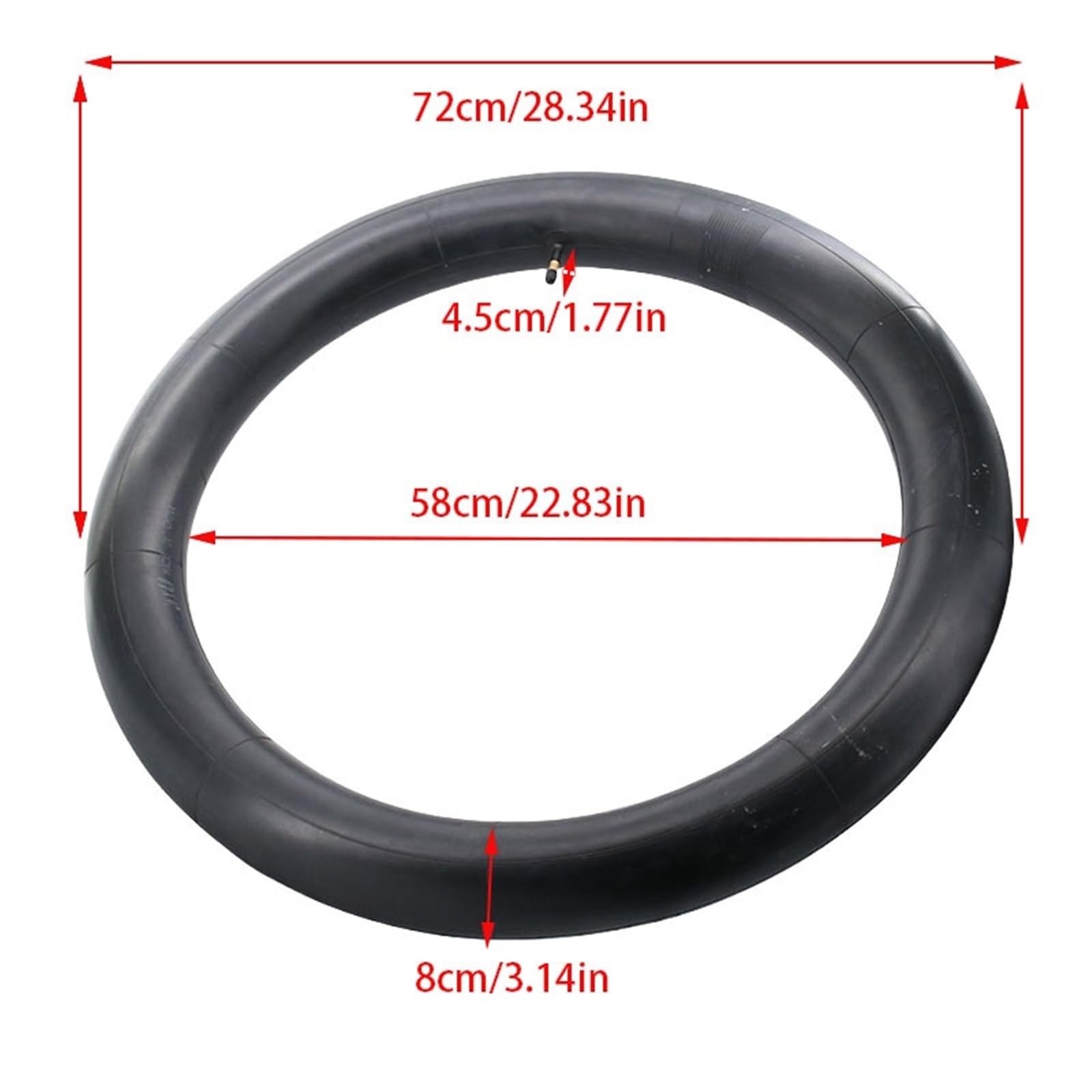 Générique Chambre À Air De Vélo De 26 Pouces X 4.0 for Vélos De Neige, Vélos Et VTT, Chambre À Air De Remplacement