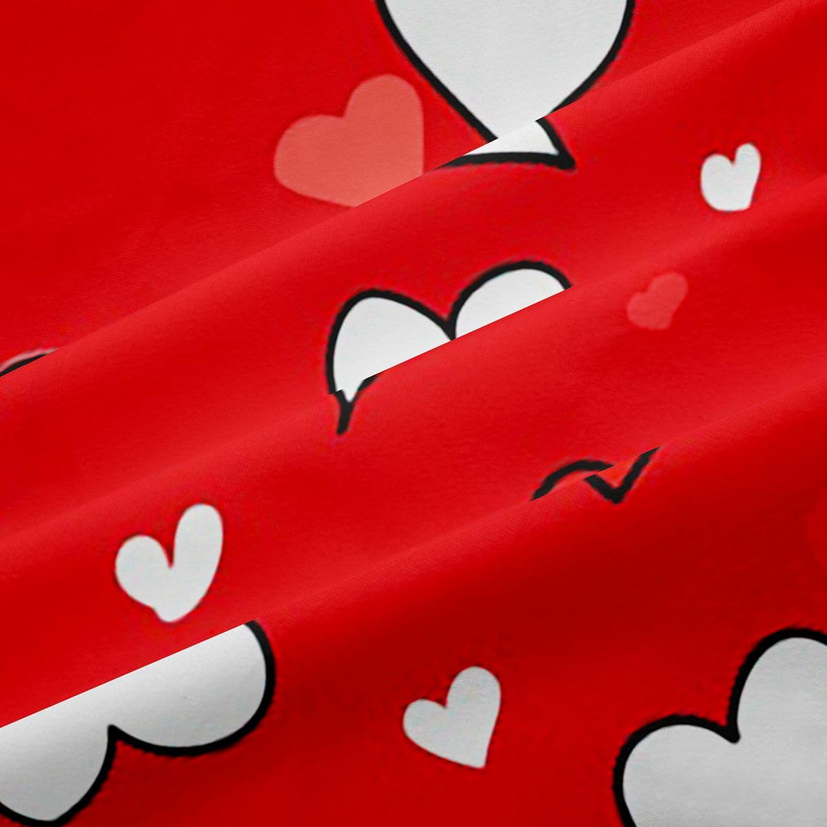 Homemissing Tende oscuranti con motivo a cuore rosso tende oscuranti a cuore di San Valentino per camera da letto soggiorno decorazioni romantiche tonalità termiche isolate tema amore, 2 pannelli L