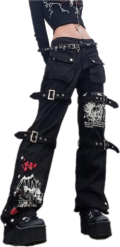 CHAUKAREAUL Streetwear Buckle Pants for 