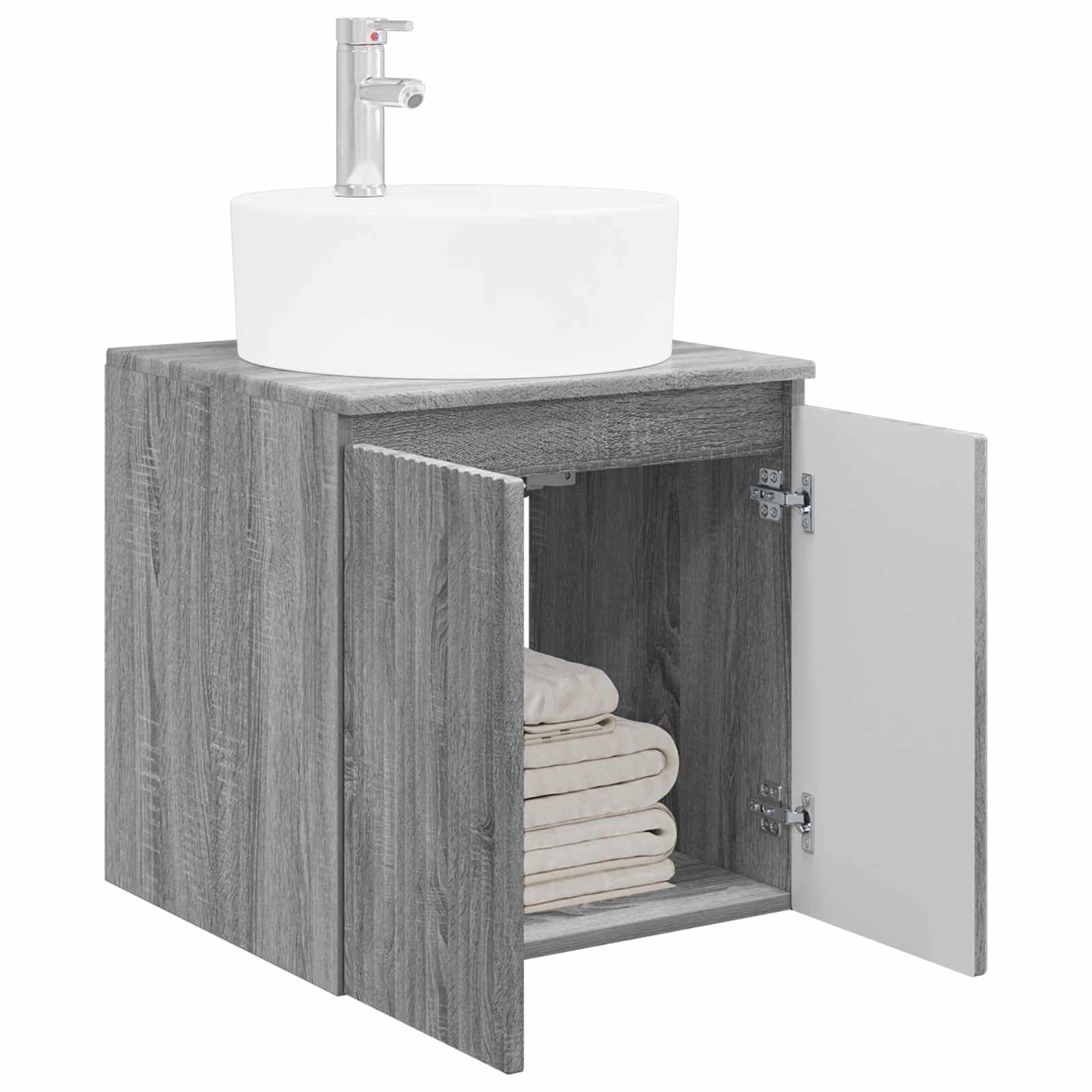 Vidaxl Wall-Mounted Sink Vanity Sonoma 49.5 X 44.5 X 65 Cm Grey