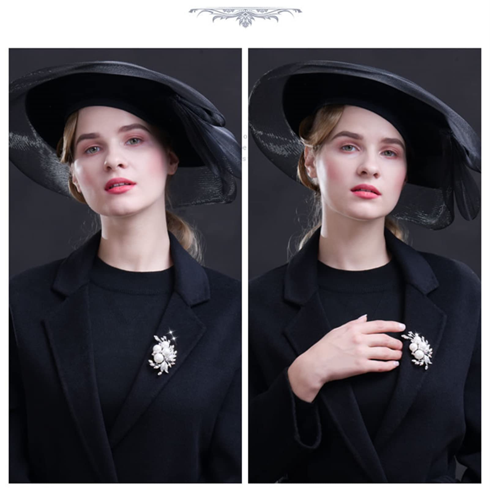 Accessori di Perle finte di Atmosfera di Lusso Spilla Spilla Femminile Spilla Cappotto Giacca Decorazione Accessori semplici