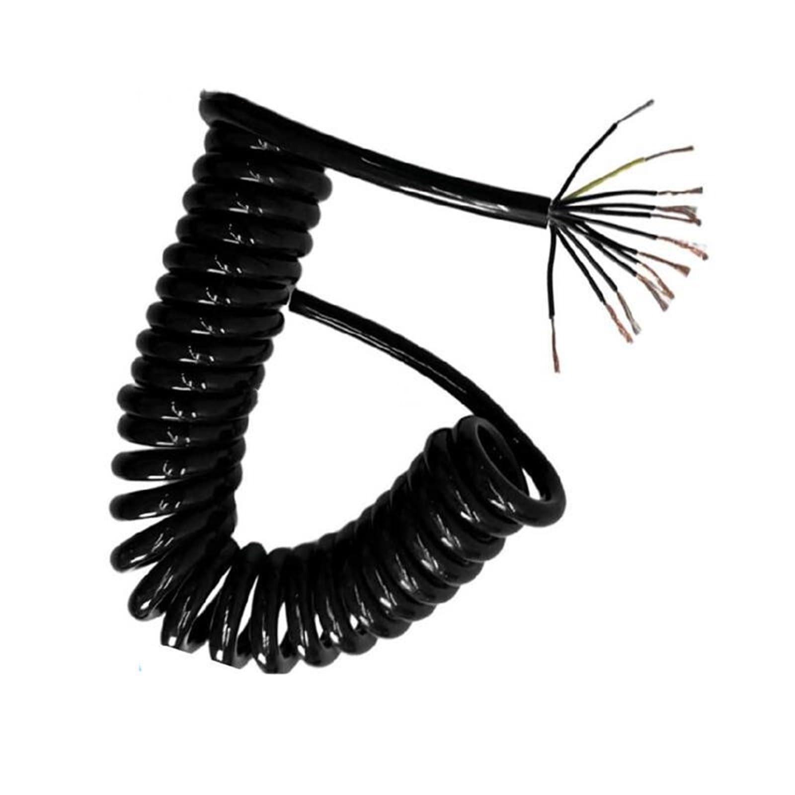KRXSOBNV Spiral telescopic cable, 20AWG 18 Cores Spiral Spring Cable Stretch Telescopic Wire Retractable Coil(Stretch 11 meter)