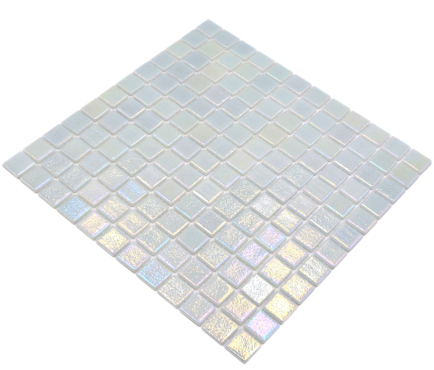 Poolmosaik Schwimmbadmosaik Recycling Glasmosaik perlmut glänzend