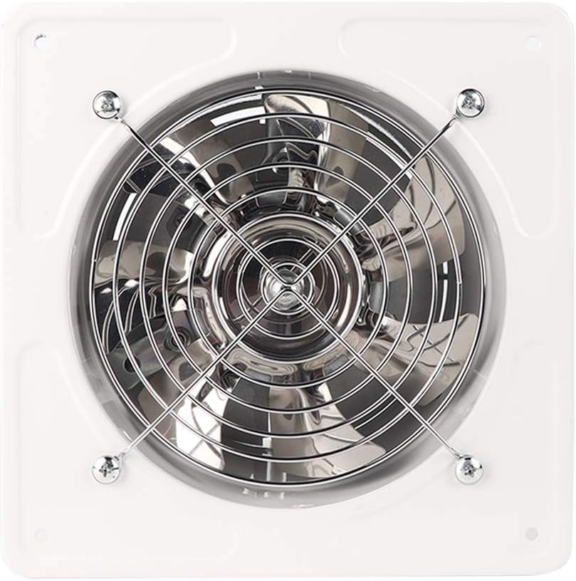 Tnfeeon 6 Inch 40W Wall Mounted Exhaust Fan Low Noise Extractor Ventilator Fan Home Bathroom Kitchen Ventilation Axial Exhaust Blower Fan for Warehouse Restaurant Garage(White)