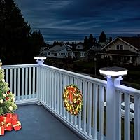 Vista 7 de Sumaote Luz solar para poste de poste, luz solar LED impermeable para exteriores para postes de madera de 4 x 4, 5 x 5, 6 x 6, luces de valla