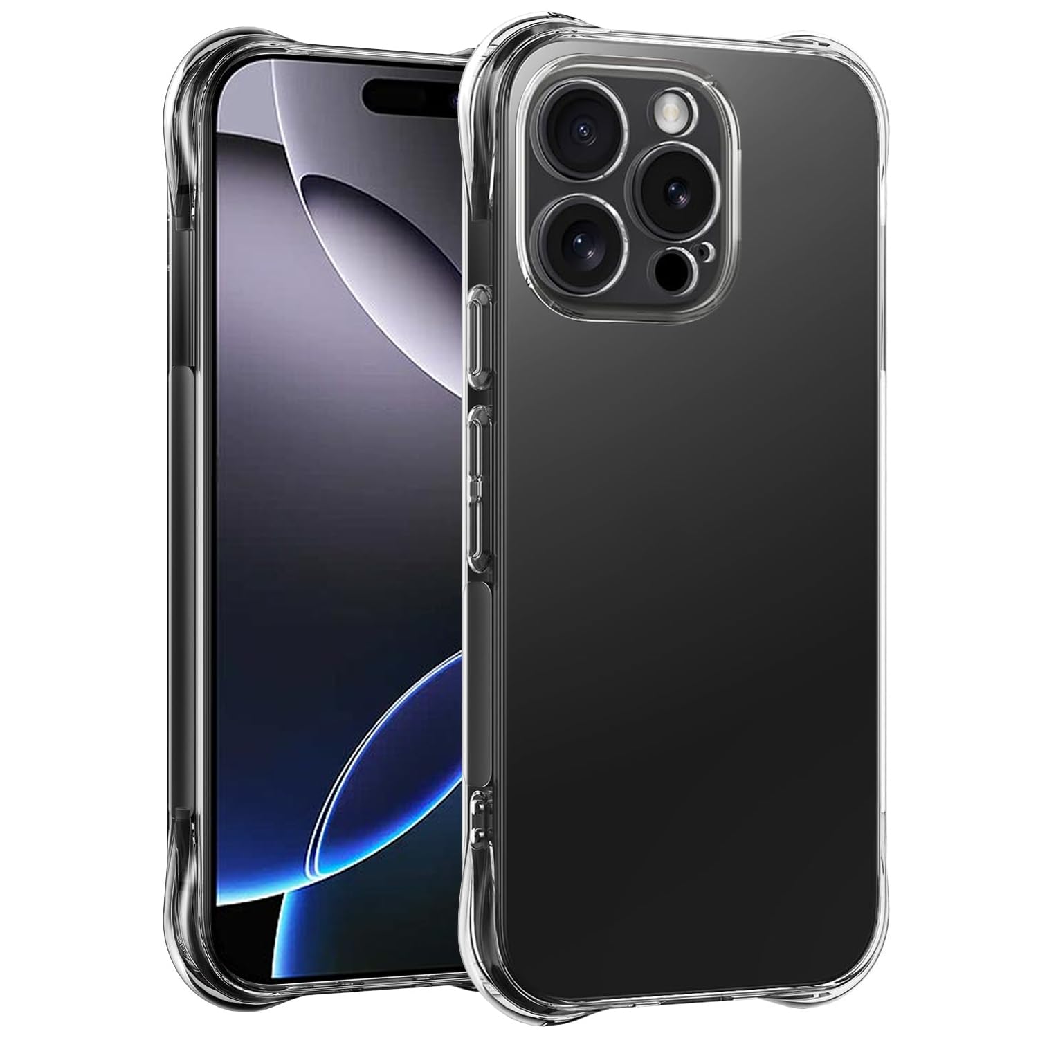 Coque pour iPhone 16 Pro Max transparente en silicone antichoc TPU - 8