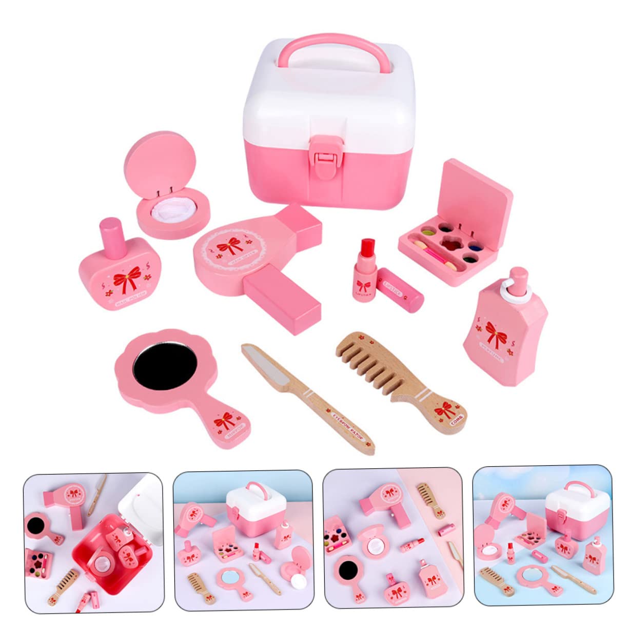 HANABASS Spielzeug Kosmetikset Für Junge Mädchen Interessantes Kinderspielzeug Mit Satten Farben Tragbares Schminkset Für Mädchen Kleines Spielzeug Aus Hochwertigem Material