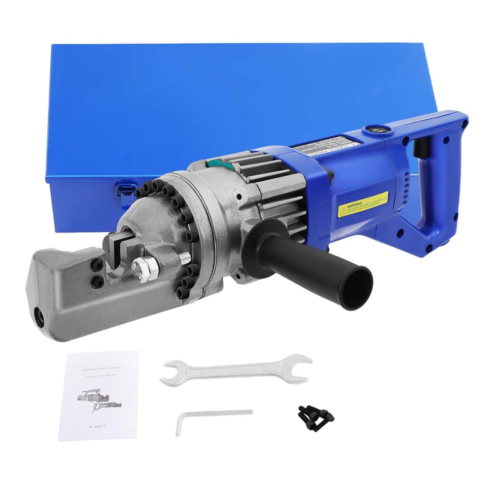 DPLWJPP Electric Hydraulic Rebar Cutter Portable Steel Rebar Cutting Tool Hydraulic Rebar Shear Cutting Handheld Cutting for 4-20mm Diameter Hydraulic Steel Bar Cutter Blue