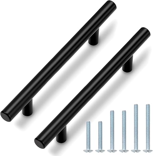 Miniatura 73 de Probrico Paquete de 5 tiradores de barra negra de centro a centro de 2-1/2 pulgadas, tiradores de cajón de 2 1/2 pulgadas, accesorios modernos