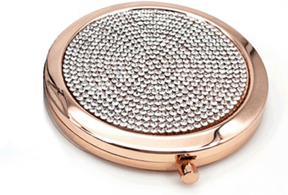 2pcs Magnifying Compact Mirrors 1X 2X Folding Purse Makeup Mirror