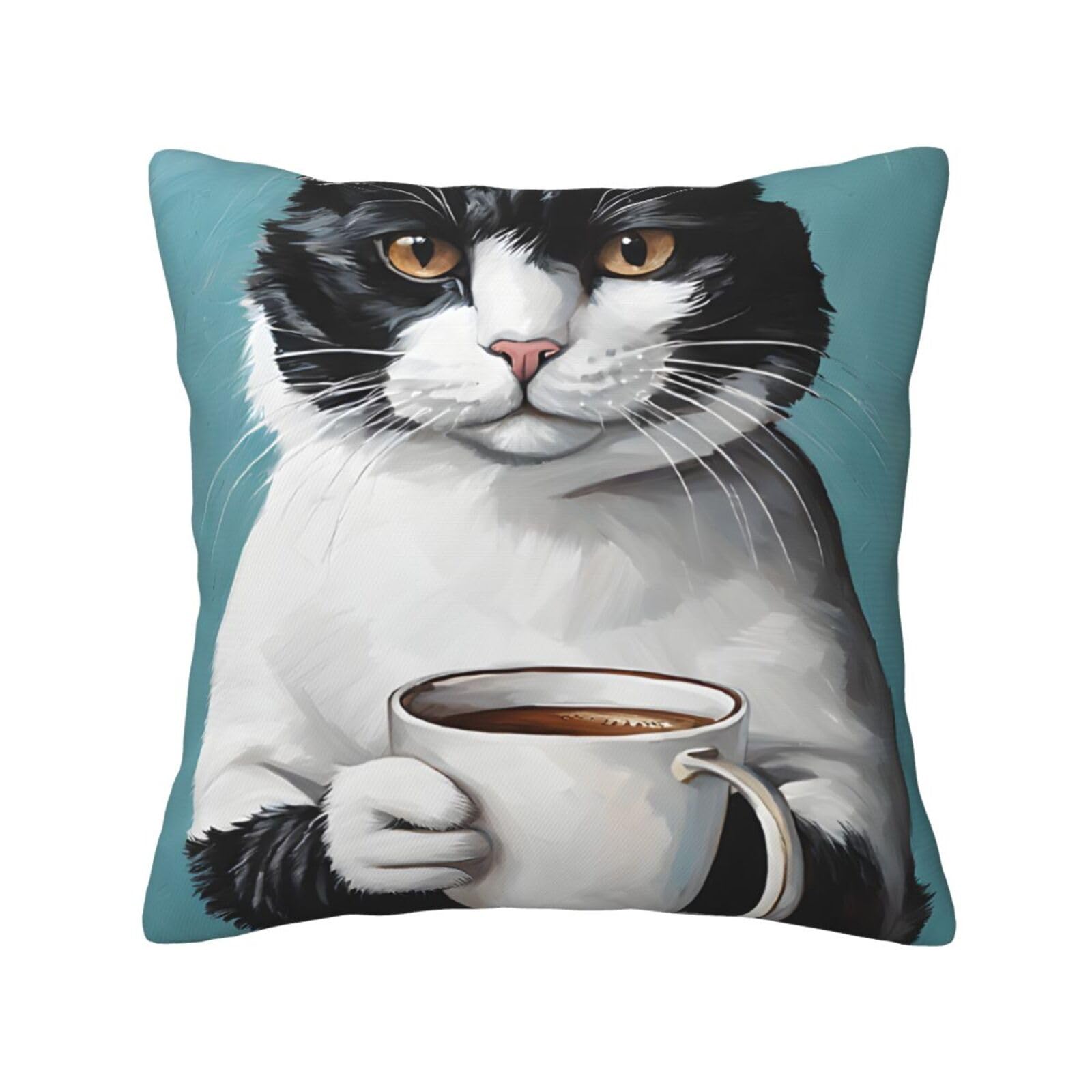 LHFIOHIRG (Cat) Decorative Throw Pillow Covers Double-Sided Printed Cushion Covers for Sofa, Couch, Bed, and Home Decor 30 x 30cm