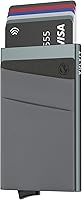 Vista 1 de VULKIT Card Holder with Money Pocket Pop Up Wallet RFID Blocking Slim Metal Bank Card Case Holds 5 Cards and Notes Gris (Space Grey)