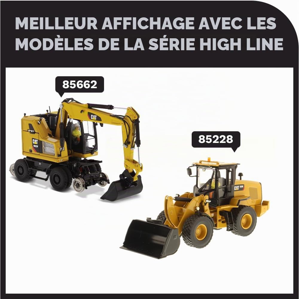 Diecast Masters 85661 - Pelle Rail-Route Caterpillar pour Chemin de Fer Cat M323F Rail, échelle 1:50, env. 6,0 x 8,3 x 16,0 cm, dès 14 Ans, Jaune