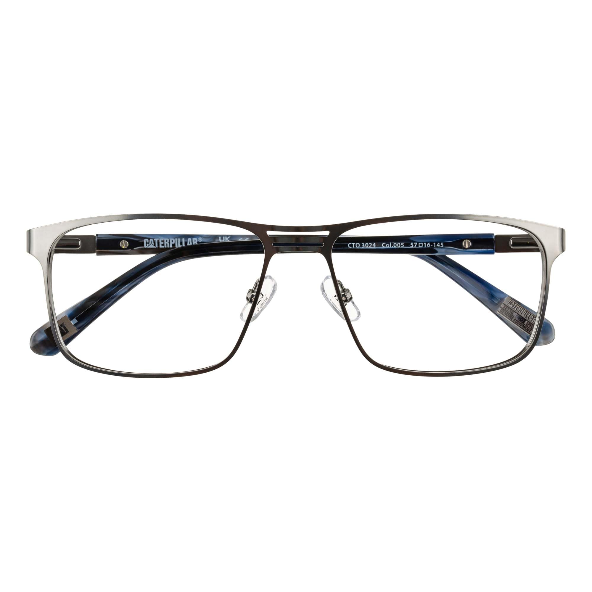 Caterpillar Męskie oprawki do okularów CTO-3024 Optical Prescription, Gunmetal, 57, Gunmetal, 57