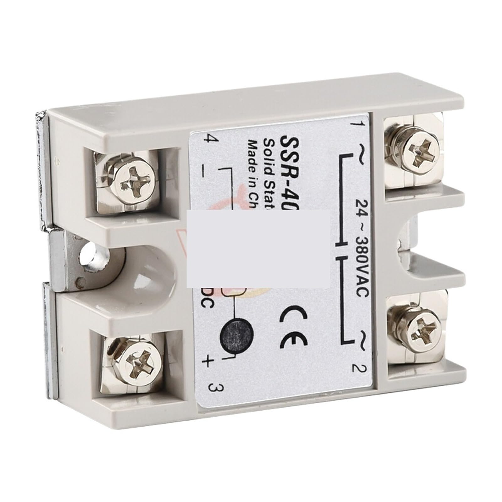 Modulo relè a stato solido SSR-40DA da 12 V, 24 V, 40 A, 3-32 V CC a 24-380 V CA, alimentatore for relè SSR for controllo della temperatura PID