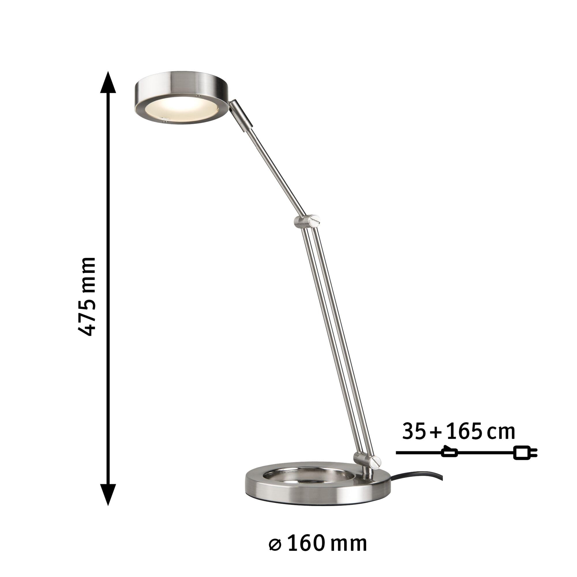 Paulmann 702.45 Schreibtischleuchte, Metall, Integriert, gold