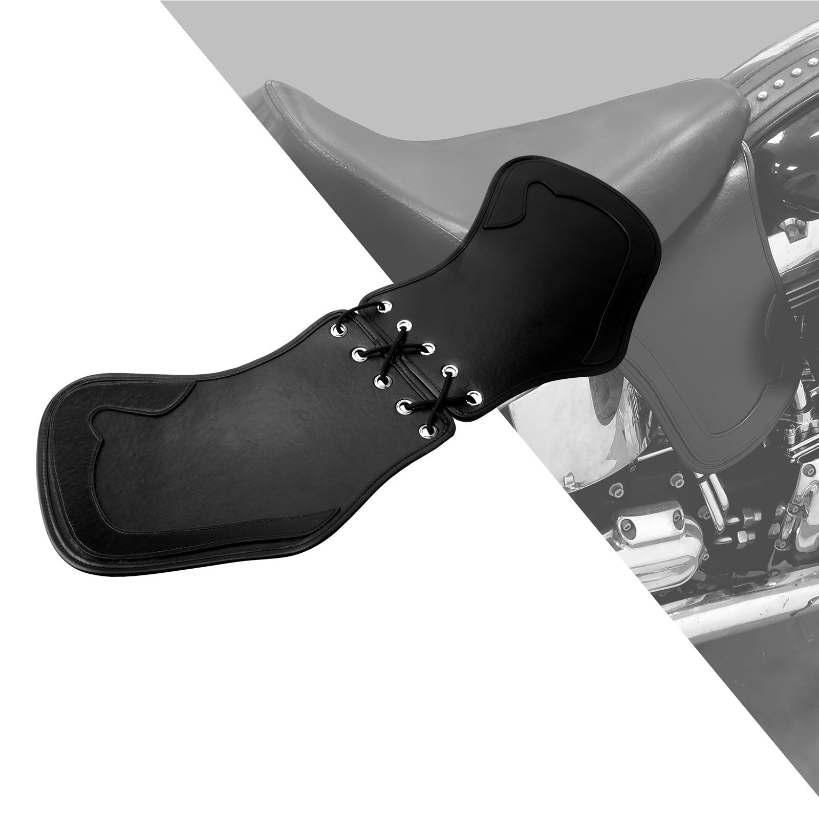 HDBUBALUS Leather Side Saddle Heat Shield Deflector Universal Fit