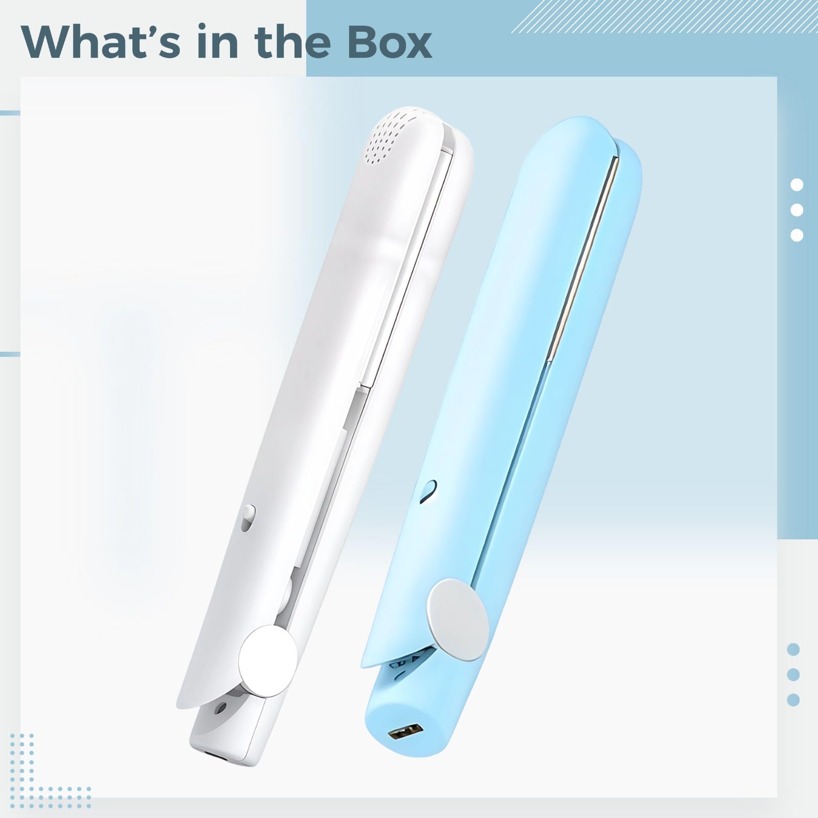 USB Mini Glätteisen und Lockenstab, 2 in 1 für Beach Waves und glatte Haare, USB-C Laden, keramikglasurbeschichtet, kompakt für Reisen und schnelles Styling, handlich für unterwegs