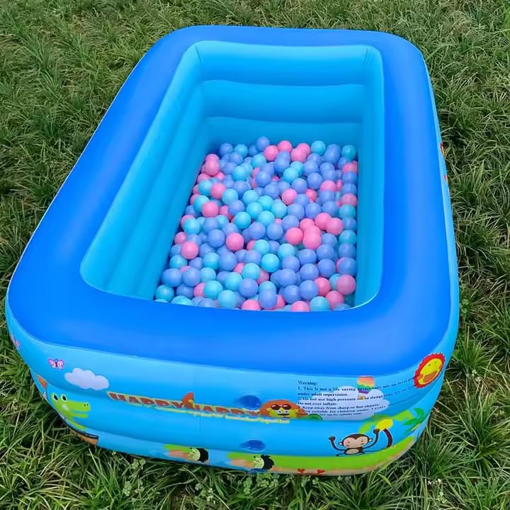 Image of 8.7FT Designer Inflatable Swimming Pool with Electric Pump - Large 3-Layer PVC Family Pool, Quick-Inflate, Leak-Proof Outdoor Pool for Kids & Adults(262*175*60 Cm / 103.15 inch X 68.89 inch X 23.6 inch)