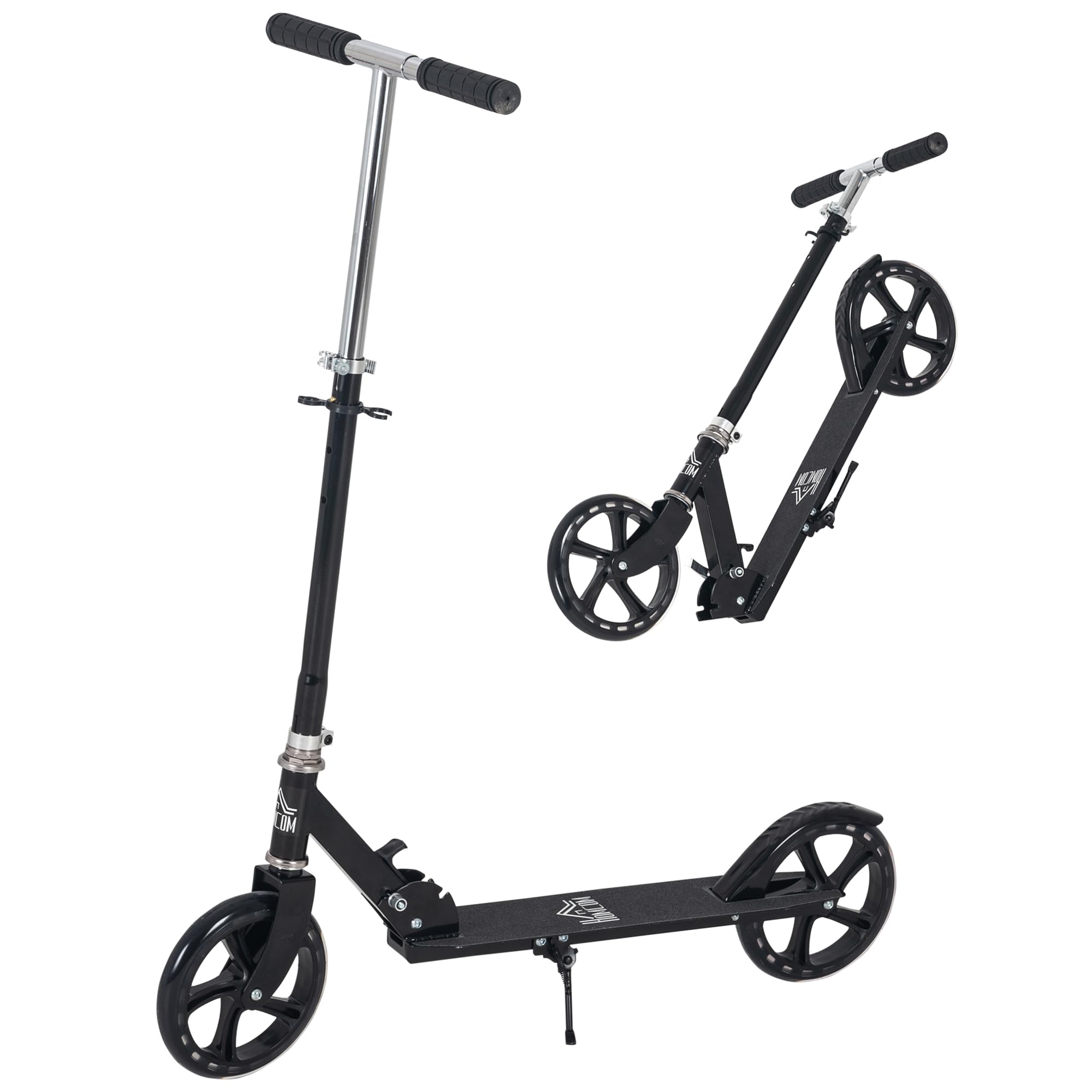 HOMCOM Folding Scooter for Children + 3 Years, Children's Scooter, Adjustable Handlebars, 4 Levels, with Brake Pad, 88 x 37 x 75 – 100 cm