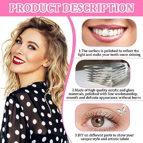 4 Paare Zahnstein Schmuck Tooth Crystal Tartar Tooth Decorations Tooth Jewellery Jewels Teeth Jewellery Decoration Tartar Tooth Gems Tartar Dental Crystal Tooth Ornaments（Mit 1452 Edelsteine）