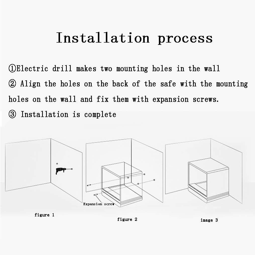 Safe Box Safe Safe Cabinet Safes Mechanical Password Safe Cabinet Safes for ID Papers, A4 Documents, Laptop Computers, Jewels. 3 Wall Safes (Style3 30cm)
