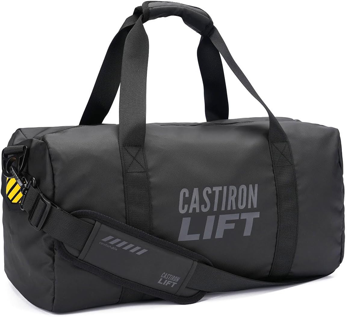 Gym Bag for Men & Women with shoes Duffle Bag for Travel, Sports, Fitness & Workout Matte Black