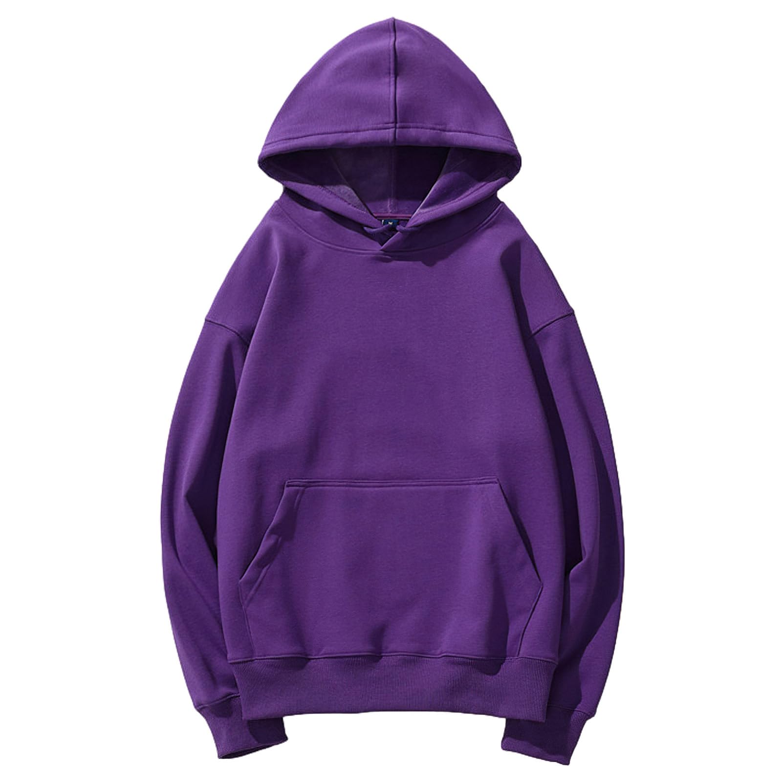 Unisex Hombre Mujer Terciopelo Forrado Algodón Hoodies Casual Sudaderas con Capucha Pullover Lisa