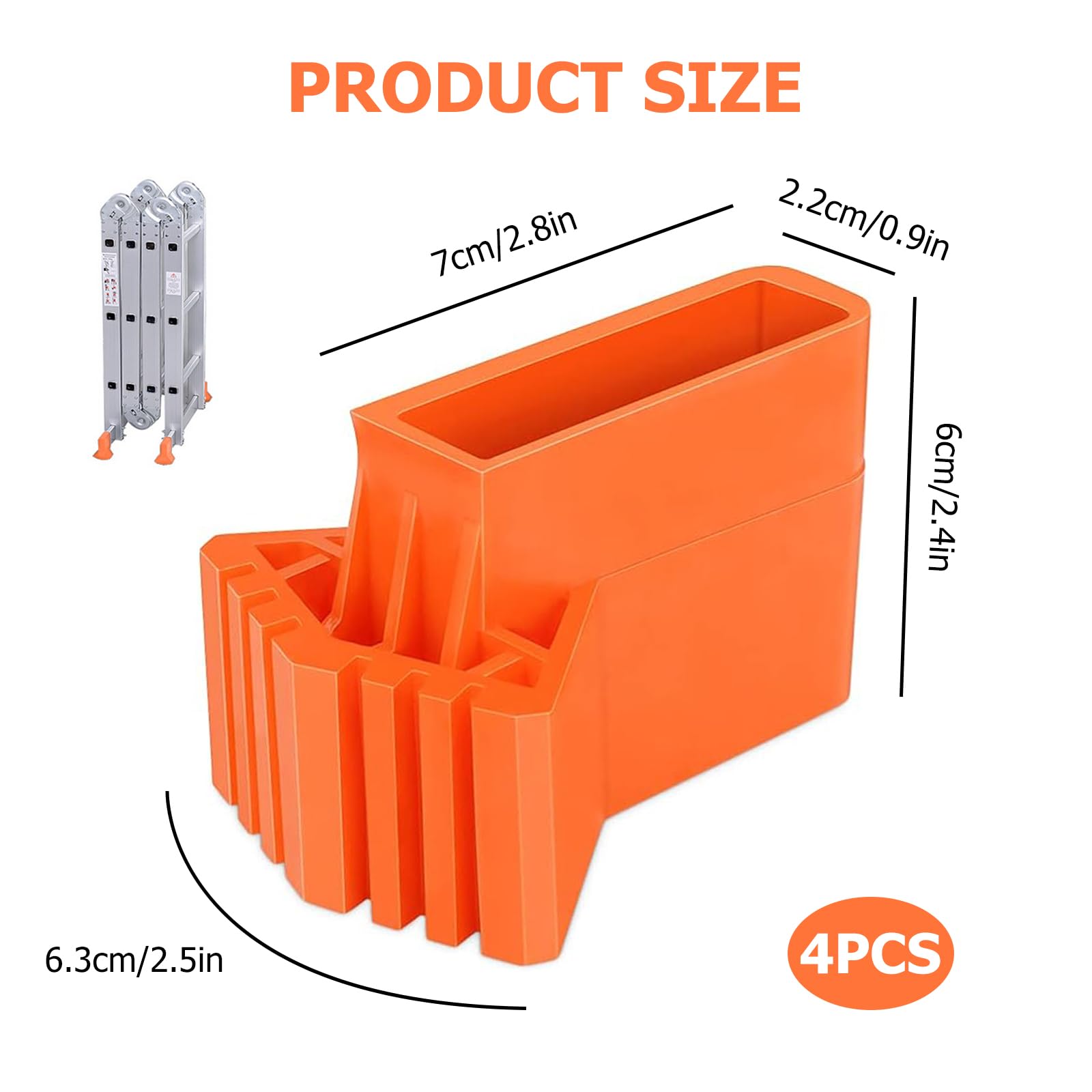 4 Piedini Antiscivolo Per Scale - Gomma Universale, Protezione Pavimento, Riduzione Rumore, Colore Blu - Foto 9