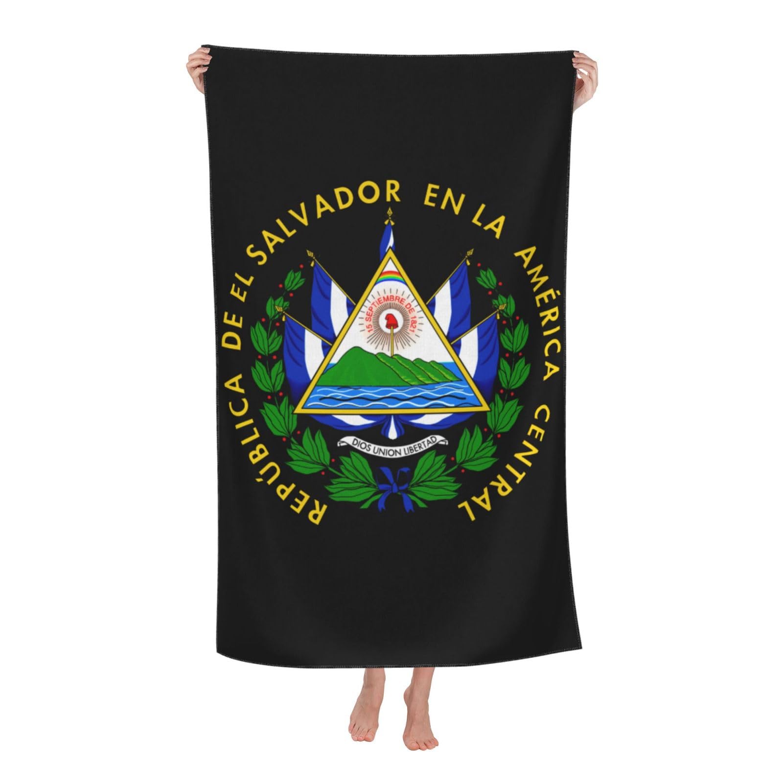 LSRCPD Beach Towels El Salvador Flag Swim Swimming Bath Pool For Men Women 80X130Cm