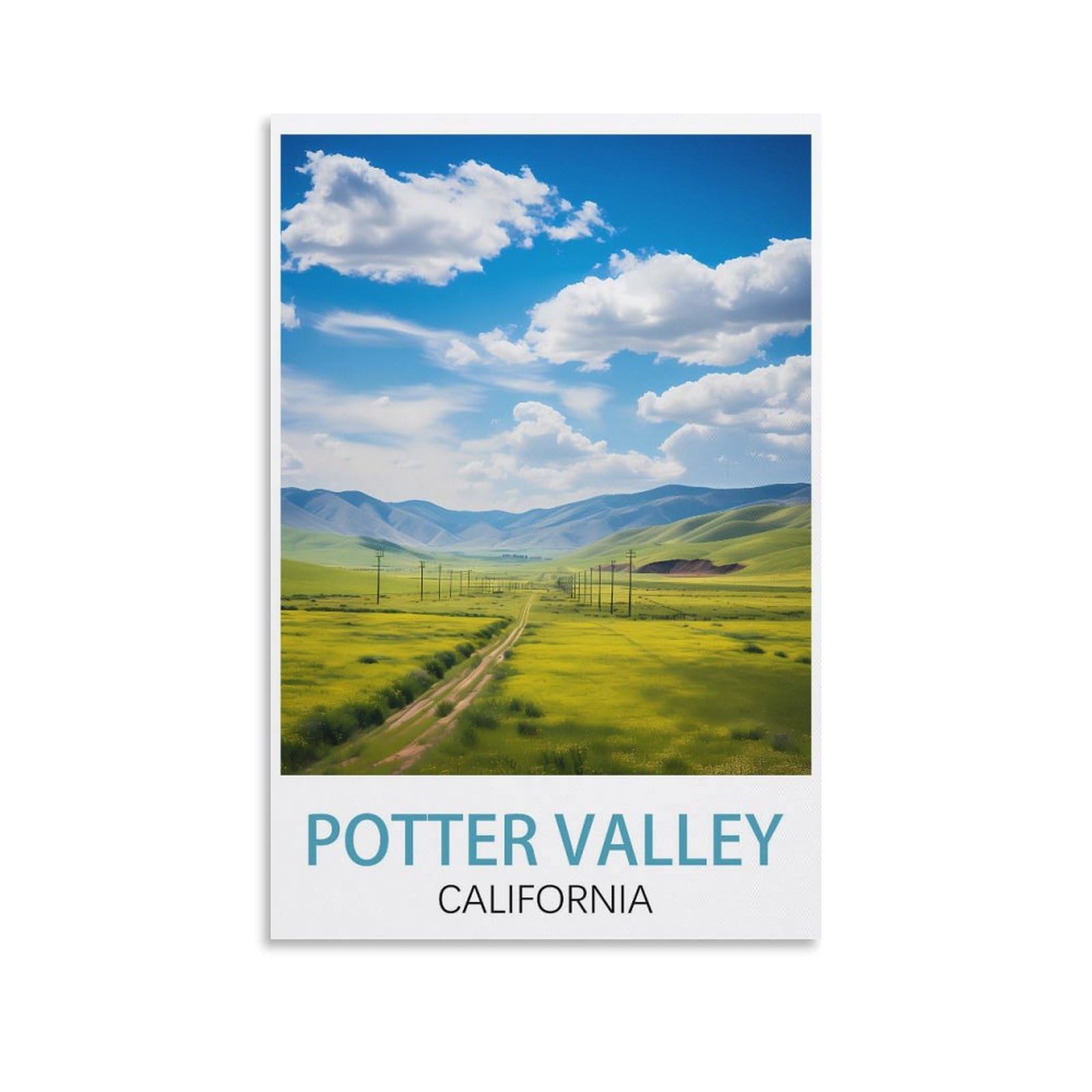 EZMLFA 5D Diamond Art Kits for Beginner,Potter Valley Californias,Diamond Picture Art for Beginner, DIY Gem Cross Stitch Creative Gift Home Wall Decor 40x50cm