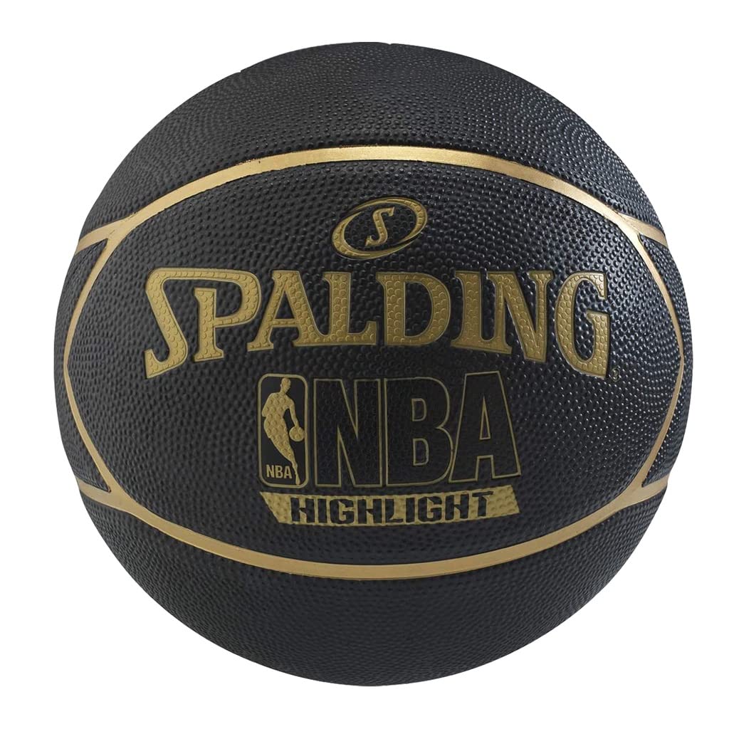 Spalding Highlight Rubber Basketball (Color: Black/Gold, Size: 7 (B013I2DABM) Amazon Price History, Amazon Price Tracker