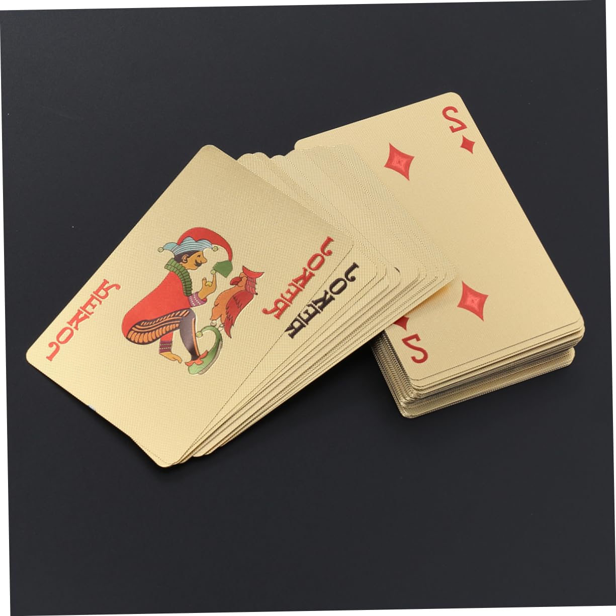 Toyvian 3pezzi Carte Da Gioco Placcate Oro Di Carte Poker Per Gioco e Collezione Facili Da Pulire e Resistenti Per Divertirsi Con Amici e Famiglia