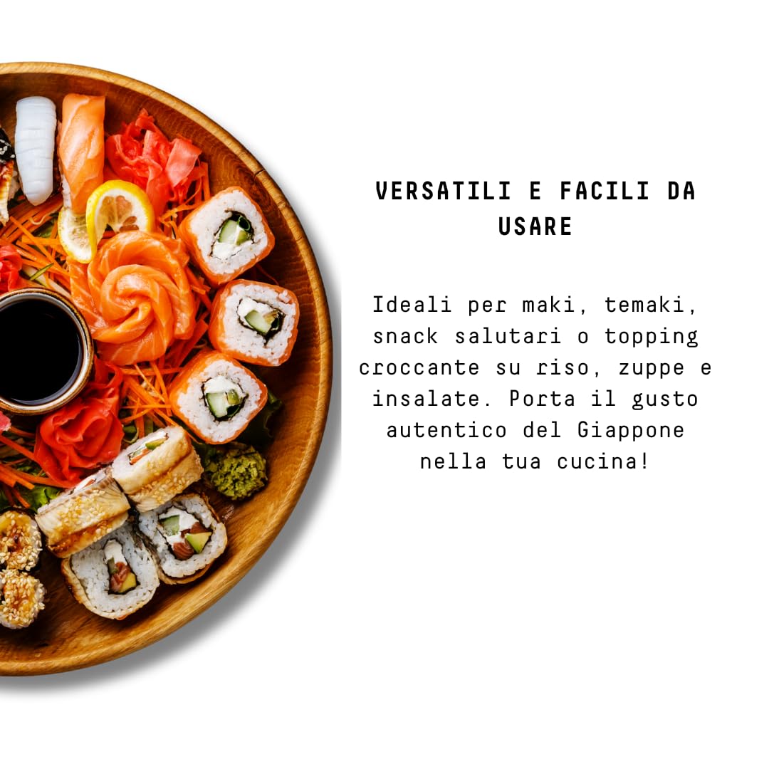 Algues Nori du Japon Umami, 10 Feuilles, 28g, Grillées à Basse Température