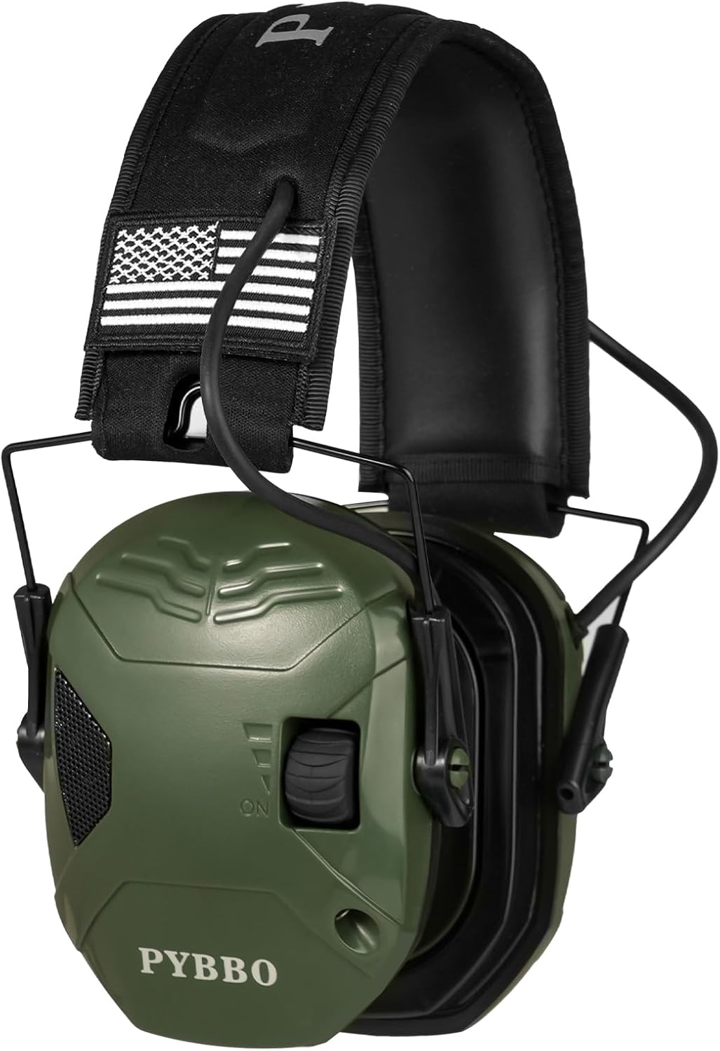 PYBBO NRR 23dB Shooting Ear Protection Muffs with Gel Ear Pads, Slim Active Noise Reduction & Sound Amplification for Hunting