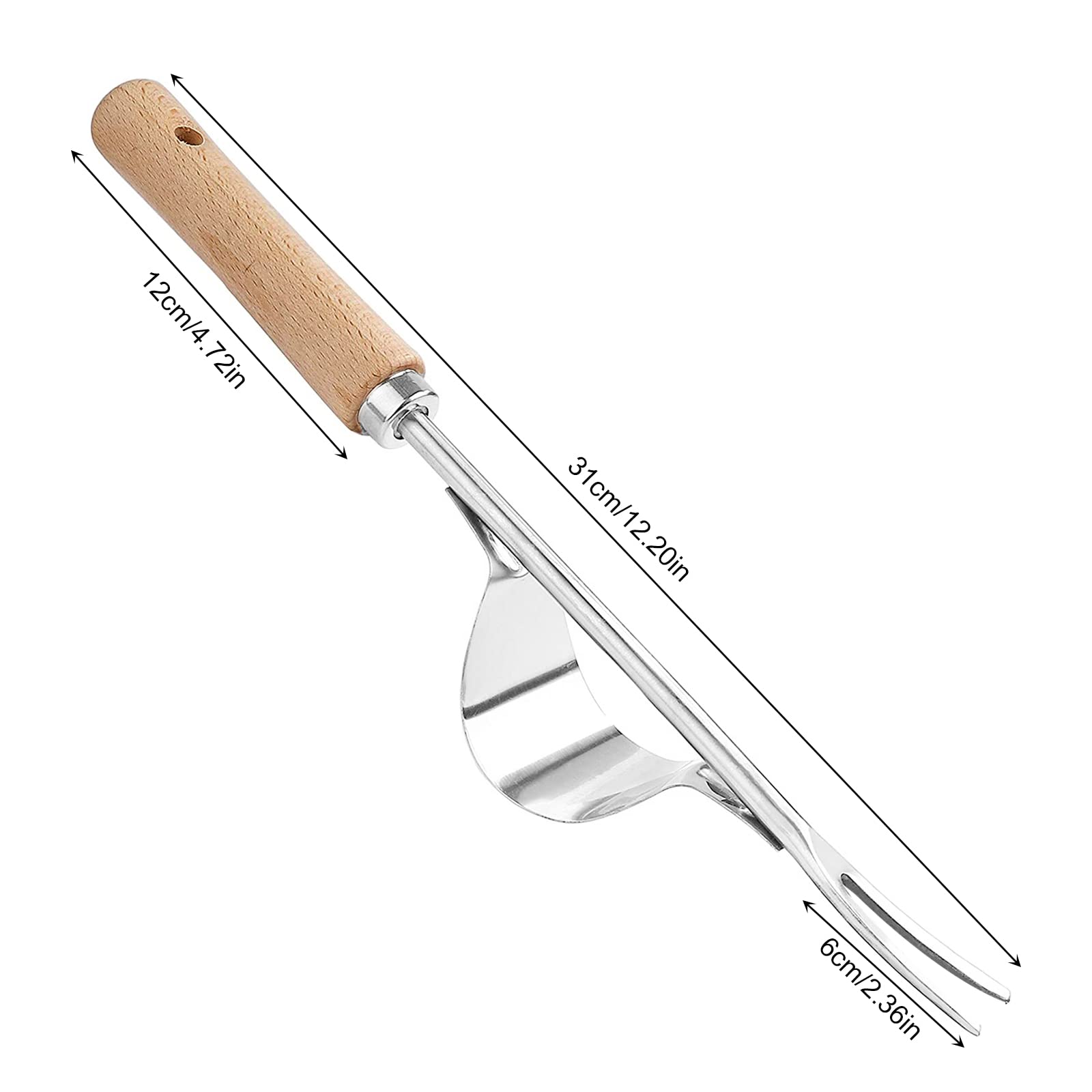 Weed Remover Tool Weeder Tool Garden Hand Weed Puller Stainless Steel Dandelion Removal Tool Root Remover Manual Weed Removing Weeding Tools for Garden Grass Patio Lawn Farmland — view 4