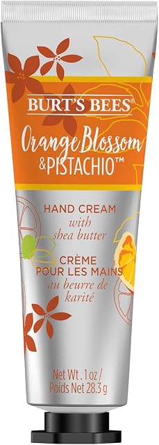 Burts Bees Hand Cream for Very Dry Hands, Orange Blossom & Pistachio, Hand Moisturiser With Shea Butter, 28.3g