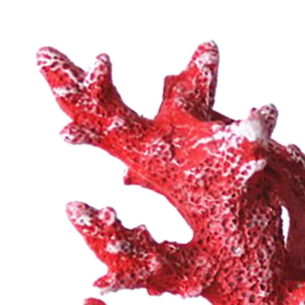 2 Decorazioni Corallo Finto Per Acquario - Piante Marine In Resina Realistiche Per Pesci - Foto 3