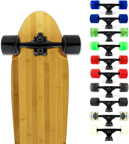 Miniatura 5 de VJ Camión y rueda de patineta larga de 2.756in con ruedas de tabla largas de 7 pulgadas y 7.087in, rodamientos de monopatín, accesorios para tablas