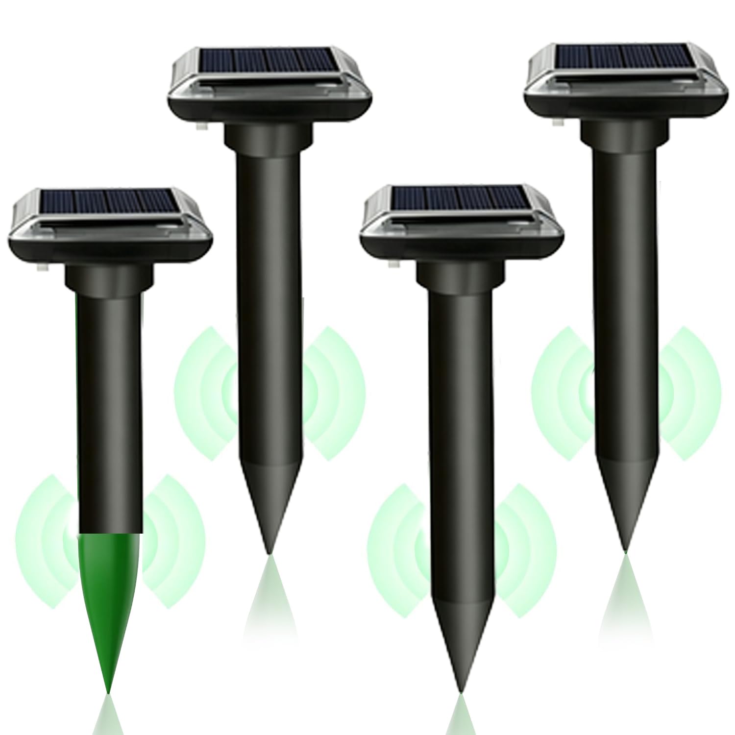 YOUKK Scaccia Ultrasuoni Solare, Repellente Ultrasuoni Solare con Impermeabile, Impermeabile IP66 per Giardino, Cortile e Fattoria, Repellente per Talpe