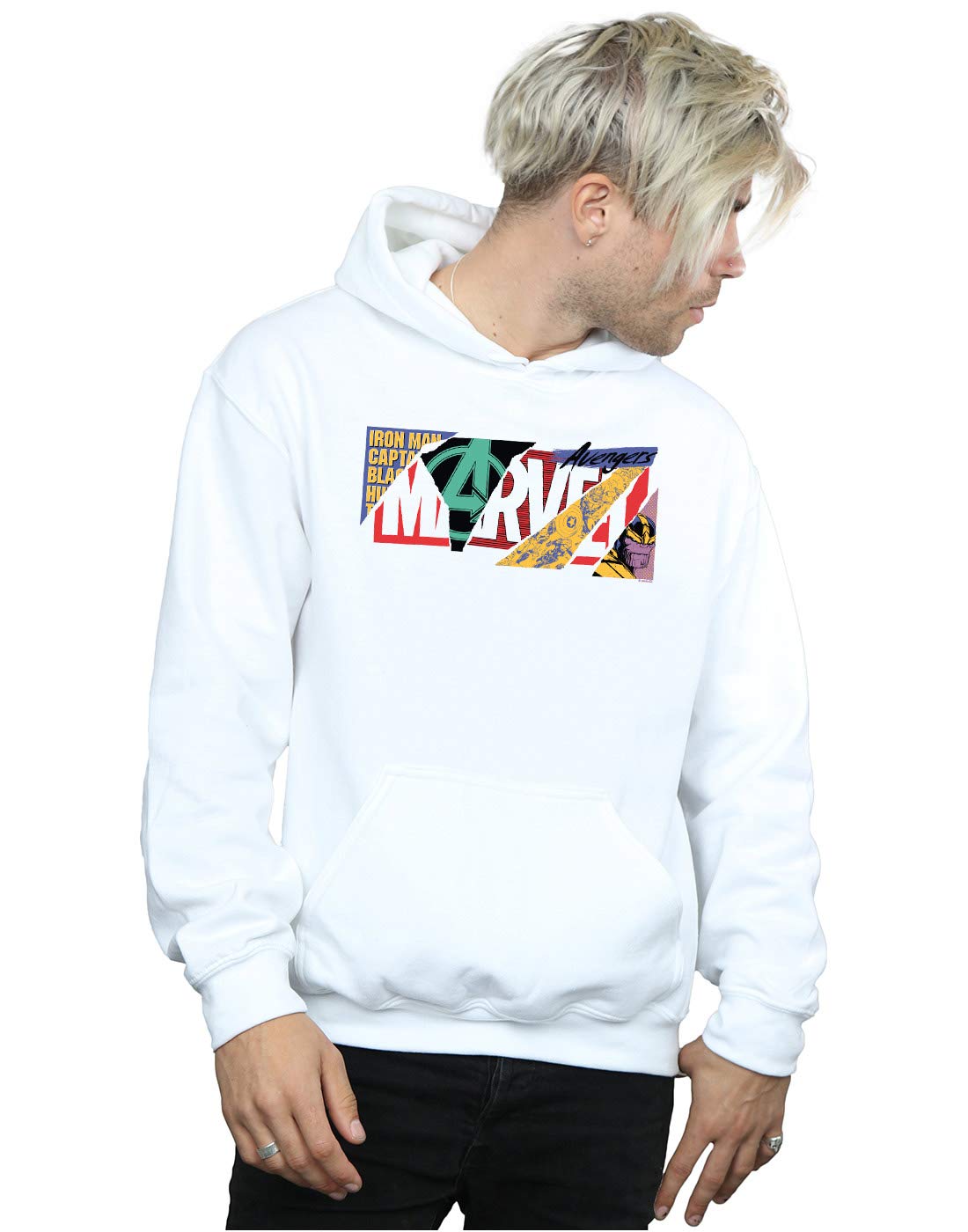Marvel Men's Collage Logo Hoodie