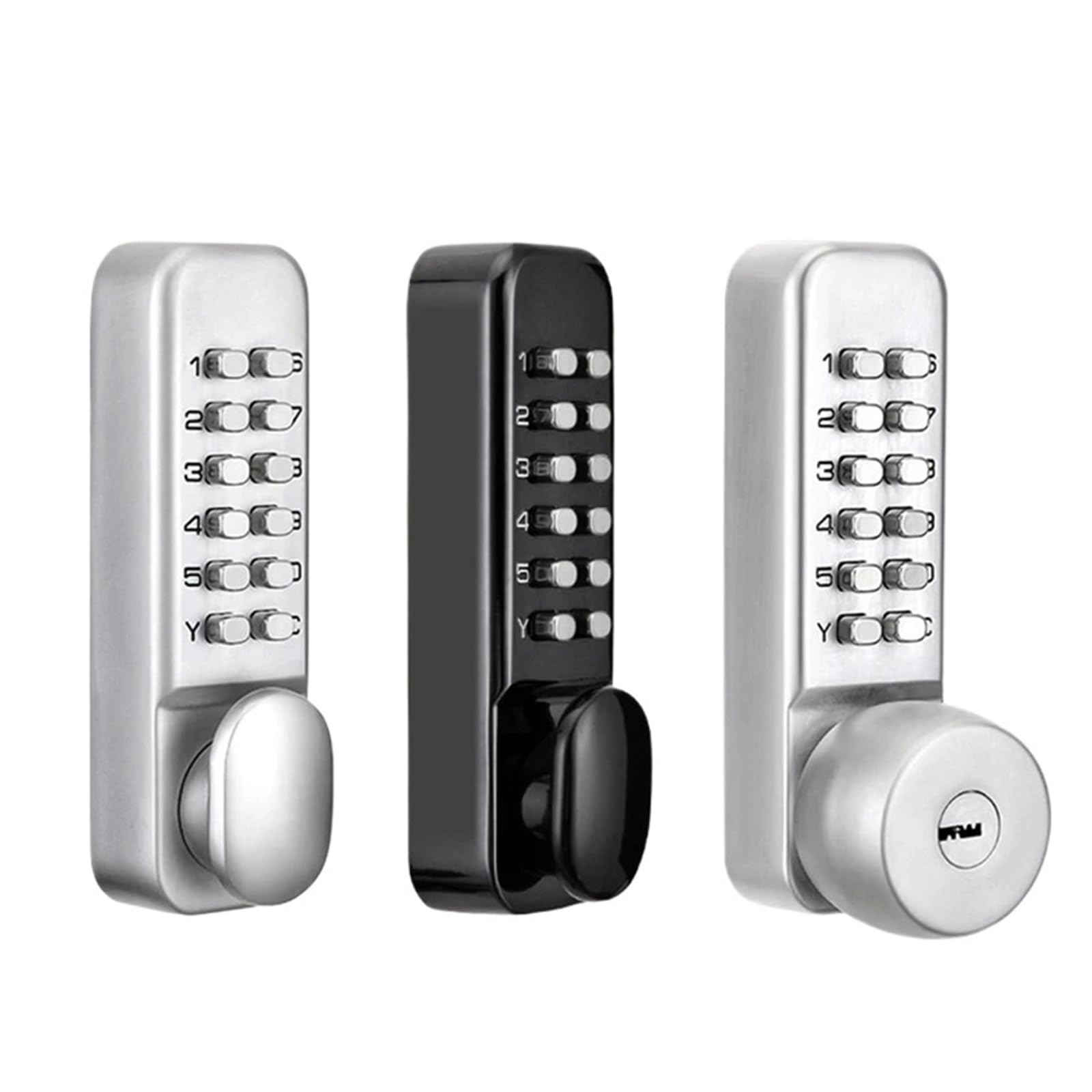 OPTEPYOE Sliding Door Opener Digital Lock keyless(JG-Silver-No Key)