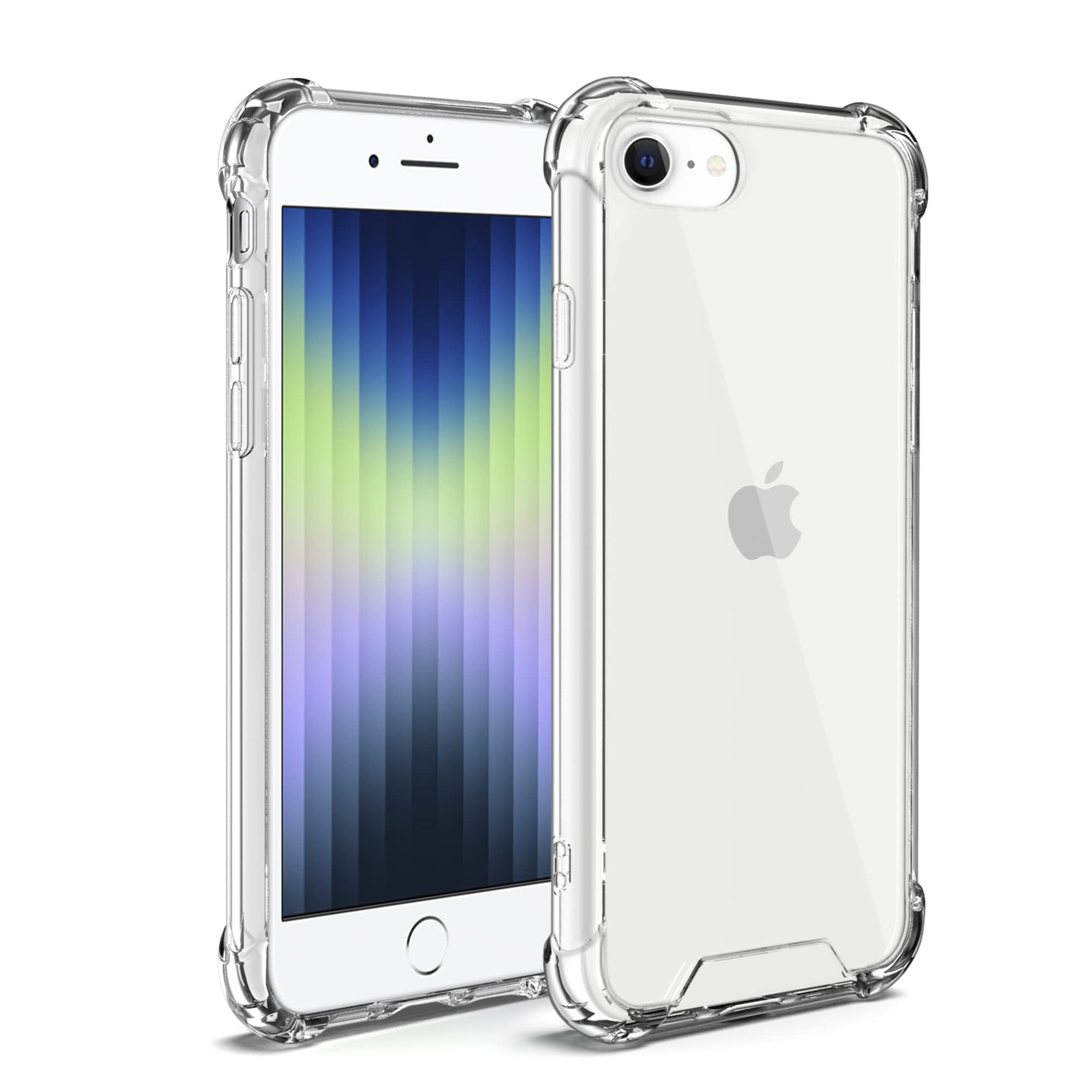 iPhone SE 第3/2世代 兼用 ケース クリア 2022新型 - ストラップホール付き iPhone se3 / se2 iPhone8/7 用カバー クリアケース スマホケース アイフォンse 3 / 2 / 7 / 8 対応用 透明ケース Arae