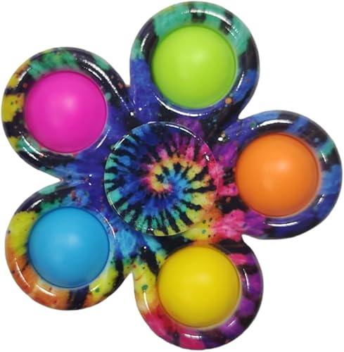 Miniatura 5 de BlueMelon - Paquete de 4 juguetes para ansiedad Pop It – Incluye Pop It Fidget Spinners, cuadrado, círculo y círculo Fidget Spinner – Divertidos