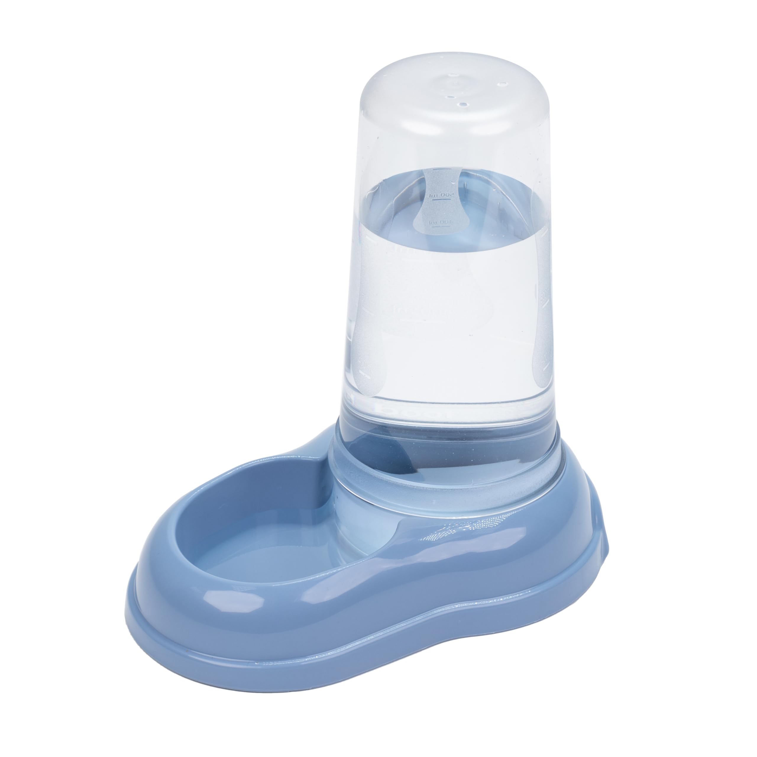 Ferplast Dispensador de Comida o Agua para Perro y Gato AZIMUT 600 Comedero seco Agua 0,6 litros, Fondo Antideslizante, 12,5 x 19 x h 19,5 cm, Azul